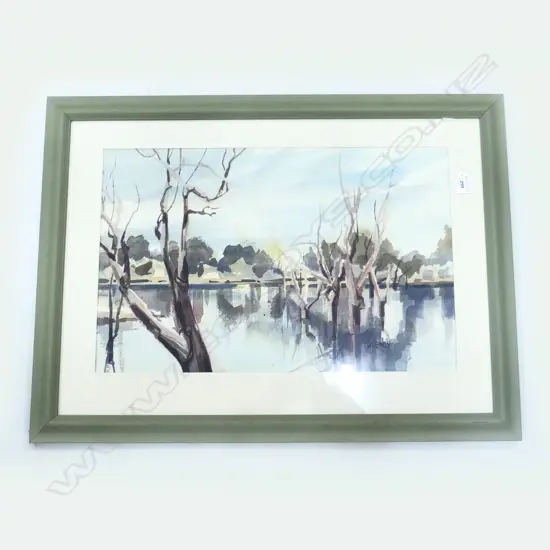 LES FINCH 'BILLABONG' W/C '82 370x570mm