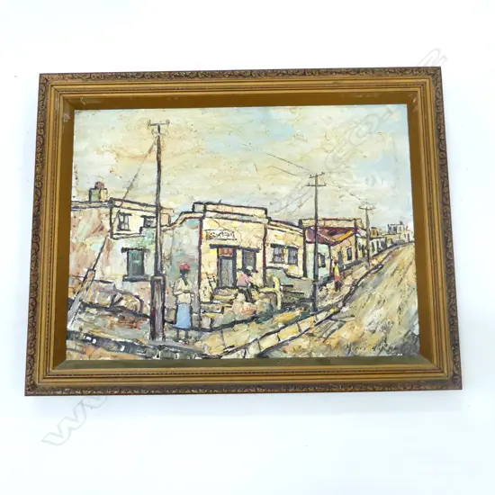 HENRY DU RAND 'DISTRICT SIX, CAPE TOWN' OIL ON CANVAS '72 450x600mm