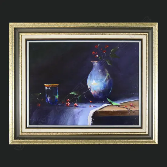 ROY SEFTON (NZ b.1938) STILL LIFE OIL ON BOARD 290x390mm