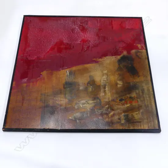 L. ZUNINO, 'C'EST MA VIE' MIXED MEDIA ON BOARD, SIGNED 04, 800 X 800mm