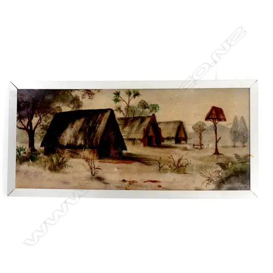 DE RITZ OIL “MAORI VILLAGE”  710 x 305MM