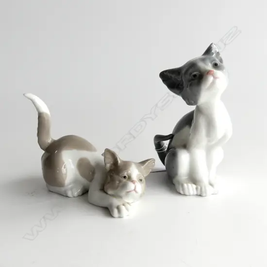 PR LLADRO CATS, 1 SITTING (L120mm), 1 STANDING (H.140mm)