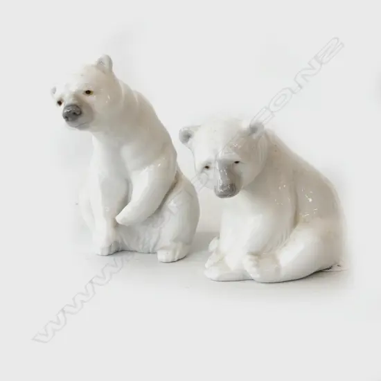 2 LLADRO POLAR BEARS H.85 / 115mm