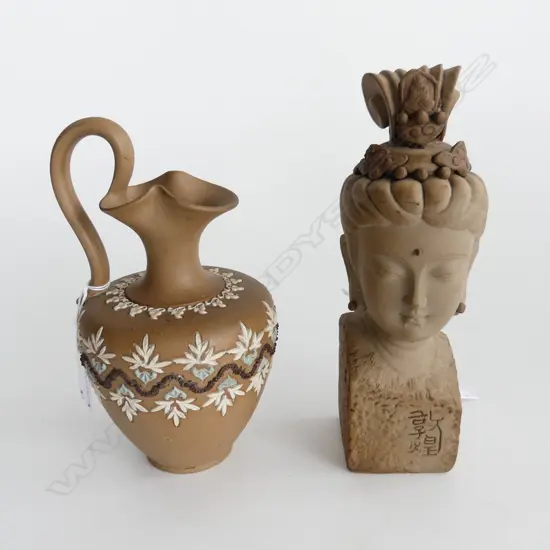 DOULTON SILICONE JUG, ORIENTAL CERAMIC BUST H.220mm