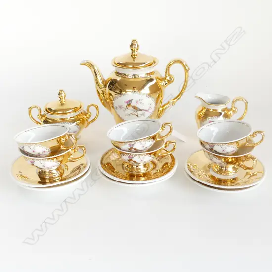 BARVARIAN GILT COFFEE SET COFFEE POT H180MM