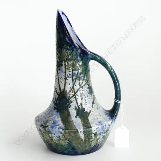 H/PAINTED ART NOUVEAU AMPHORA PITCHER H.240mm