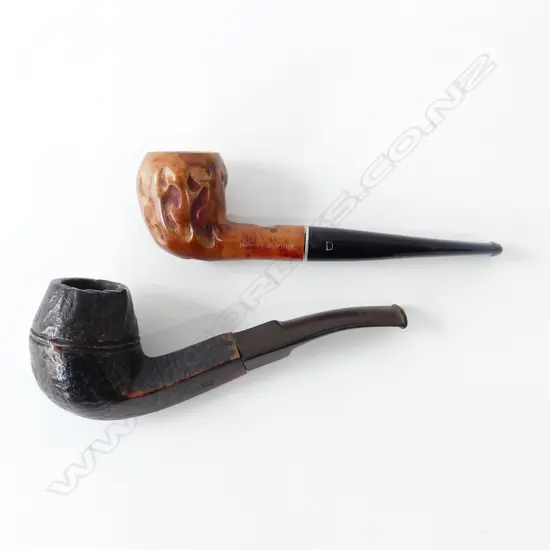TWO CARVED EUROPEAN PIPES DARBY ITALY & BRUYÈRE FRANCE