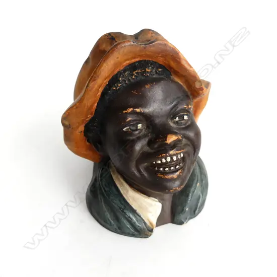 PAINTED CERAMIC NOVELTY VESTA (REPAIR TO BACK) H.95mm