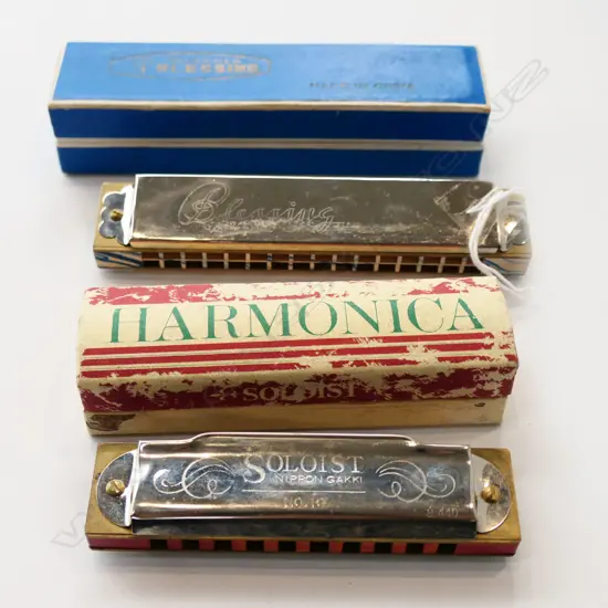 TWO VINTAGE HARMONICAS:  YAMAHA JAPAN AND 1 OTHER