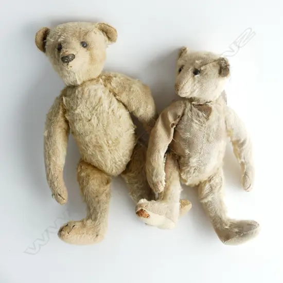 2 EARLY TEDDY BEARS - SMALLER STEIFF NO LABEL H.320mm