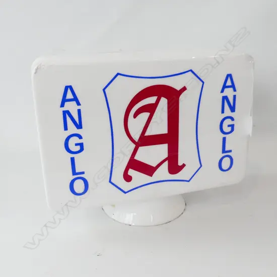 VINTAGE ANGLO PETROL BOWSER GLOBE 370X310MM