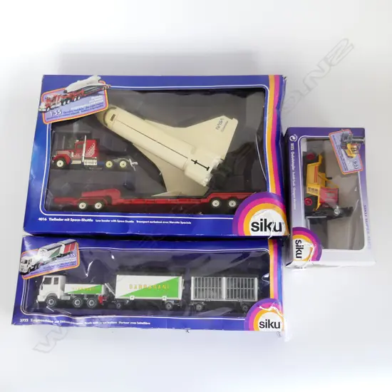 3 SIKU BOXED DIE CAST TOYS CIRCUS TRUCK L450MM FORK LIFT L230MM &SPACE SHUTTLE L450MM