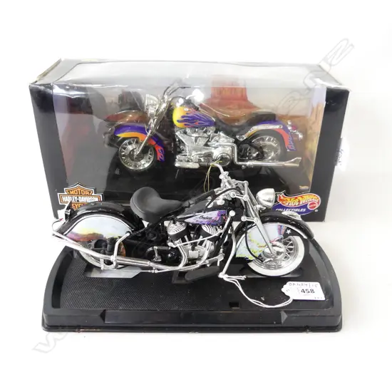 BOXED  MODEL HARLEY DAVIDSON L330MM & UNBOXED INDIAN MOTOR CYCLE