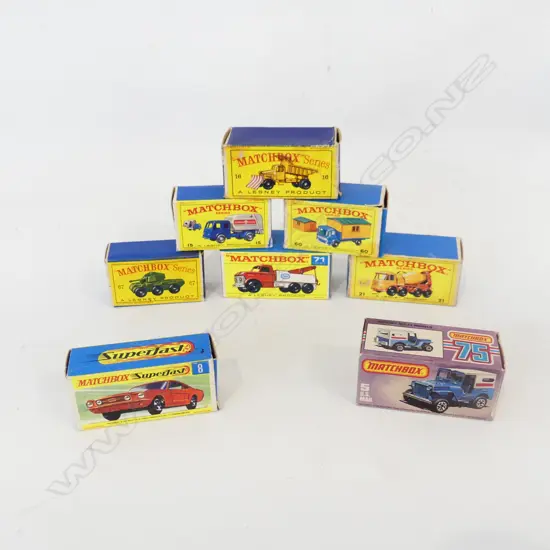 8 ASST VINTAGE BOXED MATCHBOX CARS