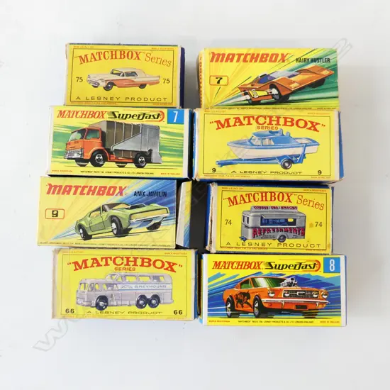 8 ASST VINTAGE BOXED MATCHBOX CARS