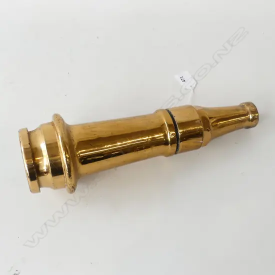 BRASS THREE QUARTER INCH FIREMANS HOSE NOZZLE L315 MM