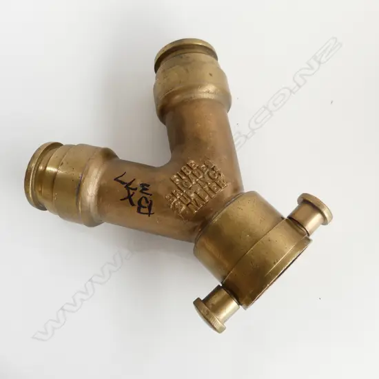BRASS 1911  FIREMANS DOUBLE OUTLET WATER VALVE