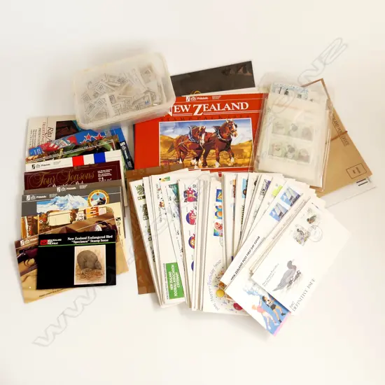 BOX LOT STAMP MINI SHEETS, F.D.C. PACKS ETC