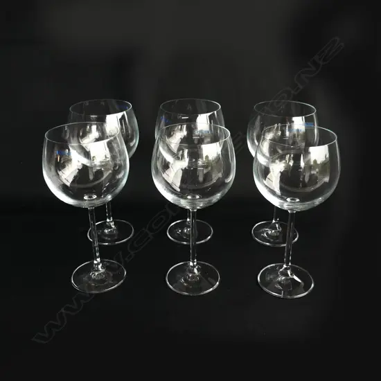 BOX 6 POLISH KROSNO LG BALLOON STEMWARE GLASES 
