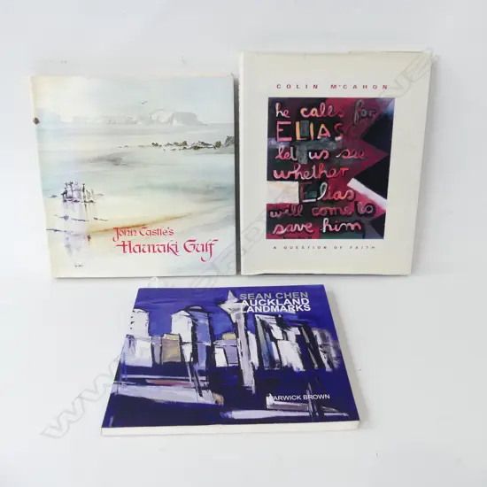 SEAN CHENG + JOHN CASTLE BOOKS AUTOGRAPHED + COLIN MCAHON UNSIGNED