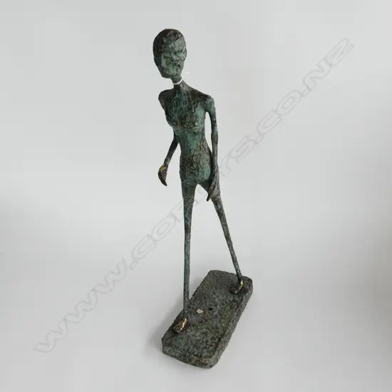 ABSTRACT BRONZE ELONGATED FEMALE FIGURE H.630mm.