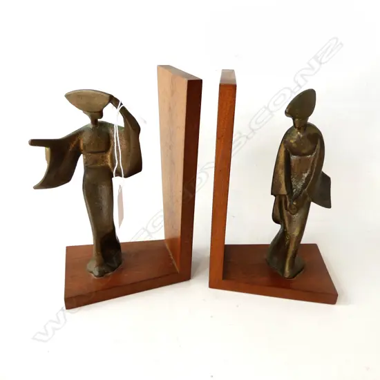 PR BOOKENDS w. BRASS ORIENTAL WOMEN H.190mm