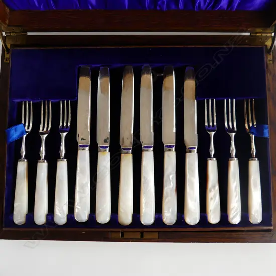 24 PCE MoP HANDLED FRUIT SET, CASED W.315mm