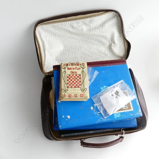 BRIEFCASE ASST. STAMPS; ALBUMS ETC