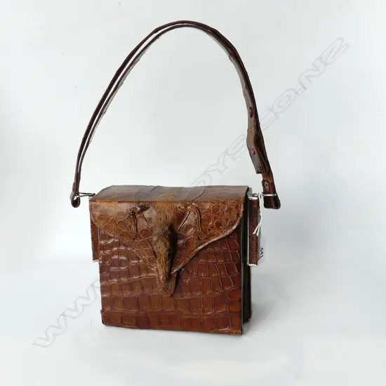 VINTAGE BABY CROCODILE HEAD BAG 