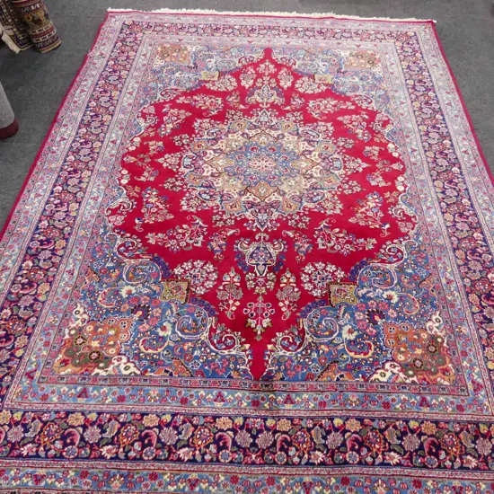 LG HAND KNOTTED TABRIZ CARPET 3400x2500mm... slight damage