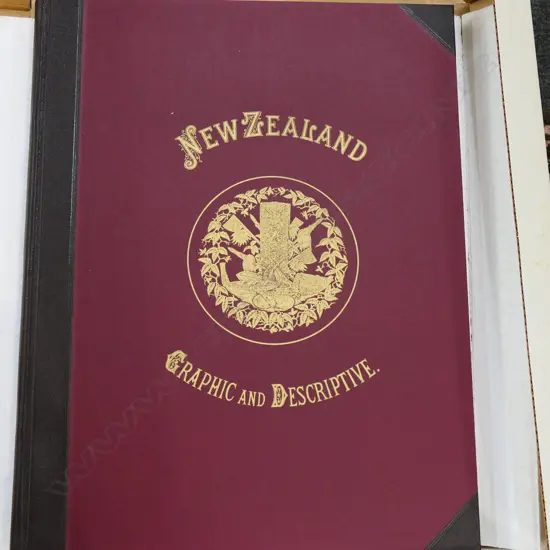 LG BOOK 'NZ GRAPHIC & DESCRIPTIVE' BY C D BARRAUD - IN ORIGINAL PACKING 575 X 450mm #981