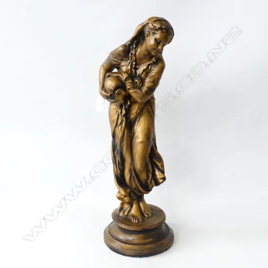 GOLD PAINTED CONCRETE CLASSICAL FIGURE H.500mm