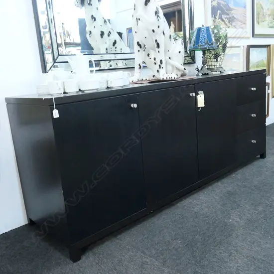 CONTEMPORARY EBONISED SIDEBOARD 2000x580x800mm