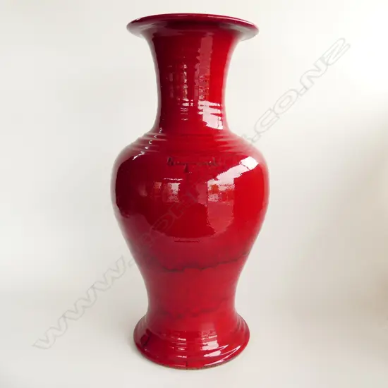 LG RED GLAZED FLOOR VASE H.700mm RAYMOND MATAKANA