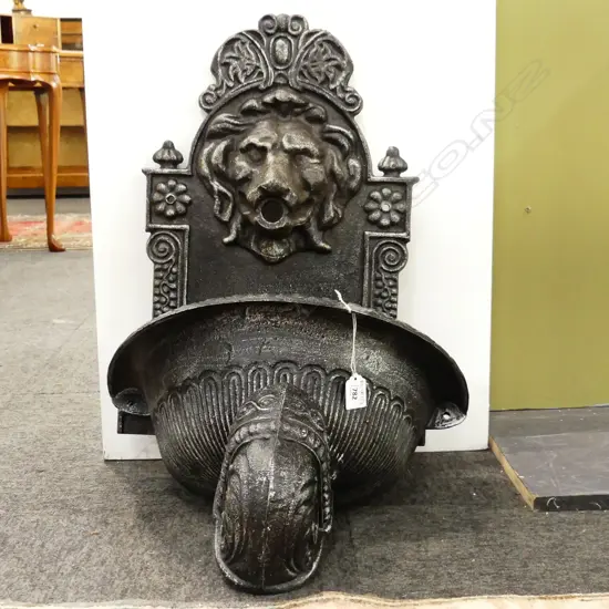 CAST IRON 3 PCE WALL MOUNTED FOUNTAIN