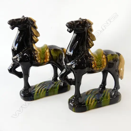PR LG CHINESE GLAZED HORSES H.350mm