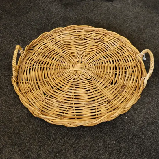 LG WOVEN CANE TRAY 660mm dia