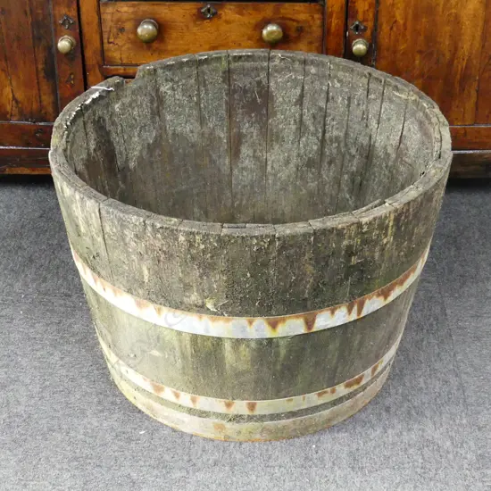 LG RUSTIC HALF BARREL H.475mm / 700mm dia