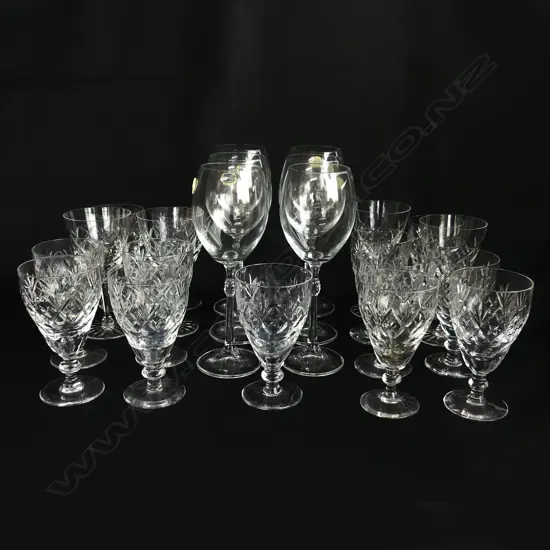 BOX CRYSTAL STEMWARE INCL 6 BOHEMIA WINE GLASSES 