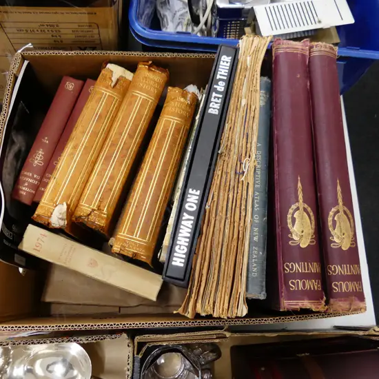 BOX LOT ASST. OLD BOOKS; ART PUBLICATIONS ETC