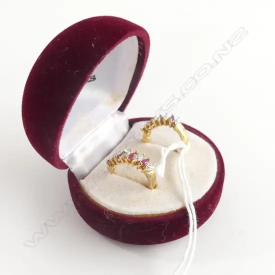 PR GOLD PLATED 925 SILVER HOOP EARRINGS WITH GARNETS & CZ