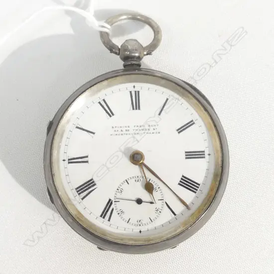'SPIKINS FROM DENT' 19THC SILVER GENT'S POCKET WATCH open face