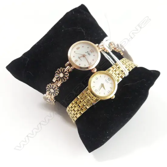 TWO LADIES GOLD PLATED WATCHES INCL SEIKO 