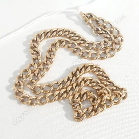 9CT ROSE GOLD CURB CHAIN NECKLACE 35.35GMS