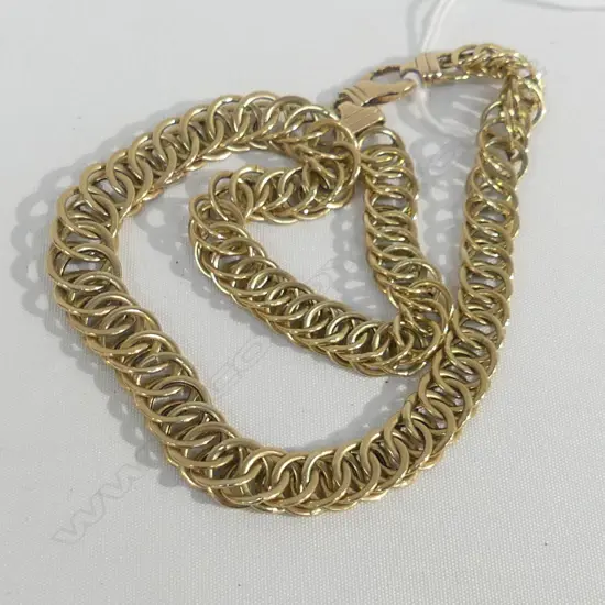 375 GOLD CHOKER BYZANTINE CHAIN  29.25GMS