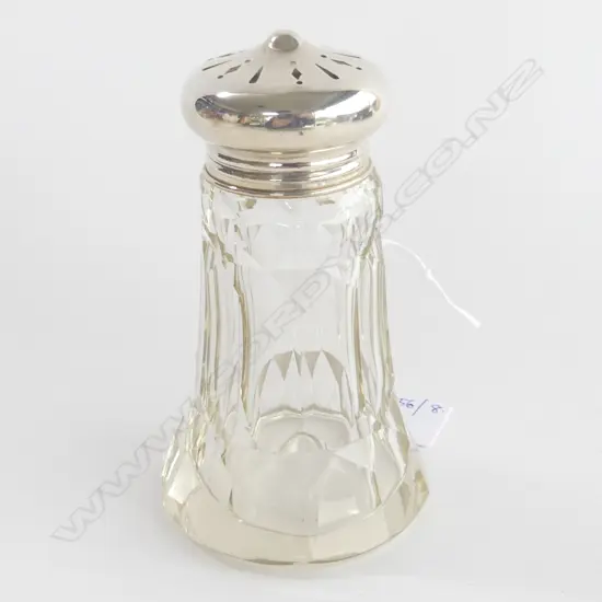 STG SILVER CAPPED CRYSTAL SUGAR SIFTER H.130mm