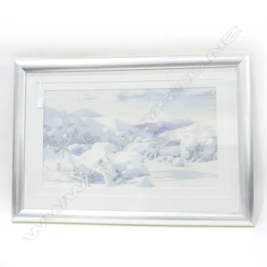 KEVIN JAMES KERMOND 'SNOWGUMS AT MT HOTHAM' W/C 345x615mm