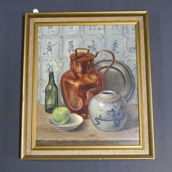 BEN VROLIJK STILL LIFE - COPPER JUG - OIL '71 585x485mm