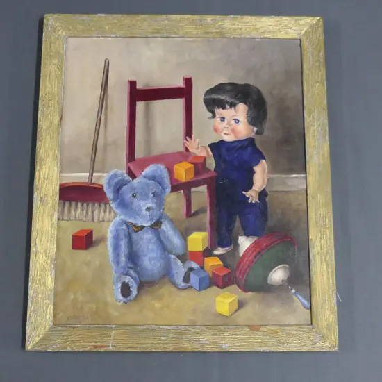 BEN VROLJK STILL LIFE TOYS OIL '66 590x490mm