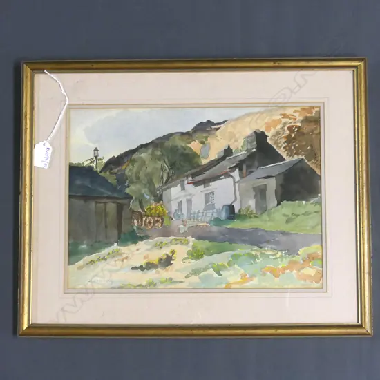MARY MCNICOLL WROE (UK 1861-?) 'A WELSH FARM' W/C 245x340mm
